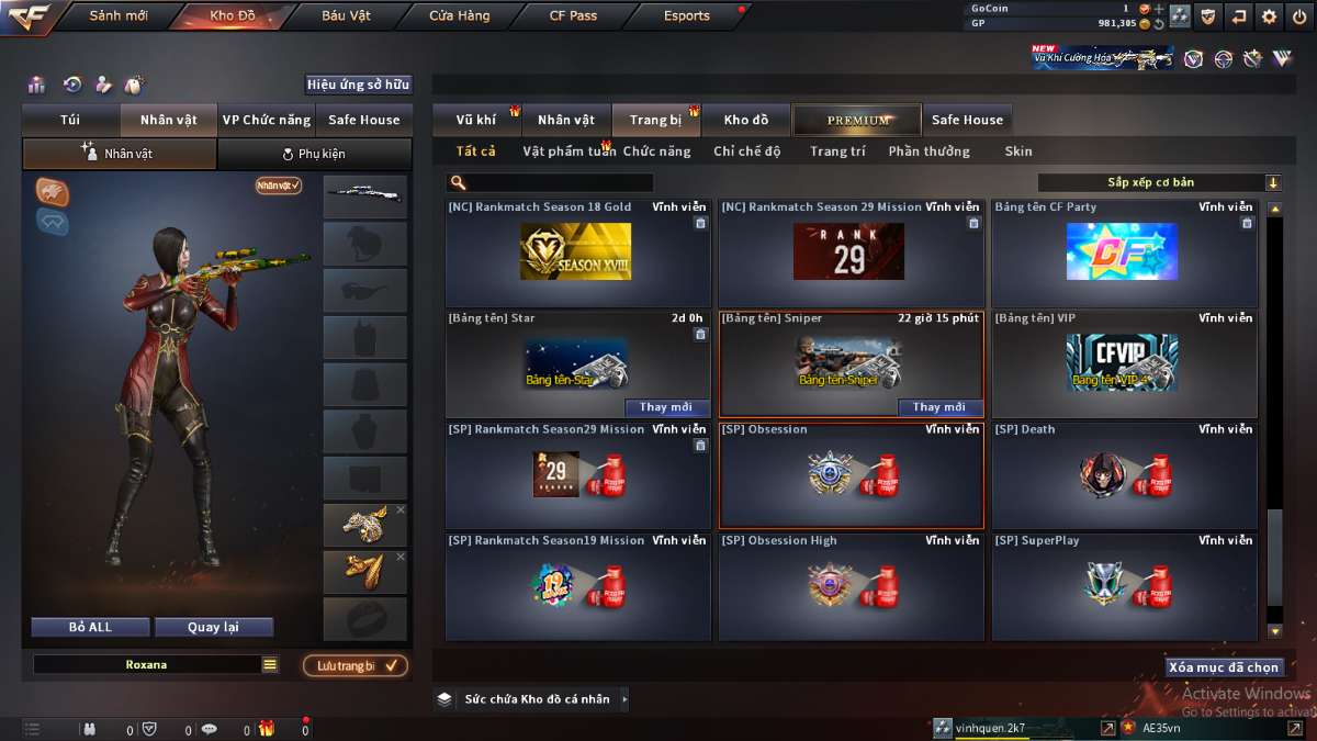 shop acc cf uy tin gia re